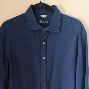 Men's Stenstroms Blue Fitted Dress Shirt